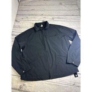 Gander Mountain Jacket Mens XL black Full Zip Up pockets adjustable hip‎ snaps